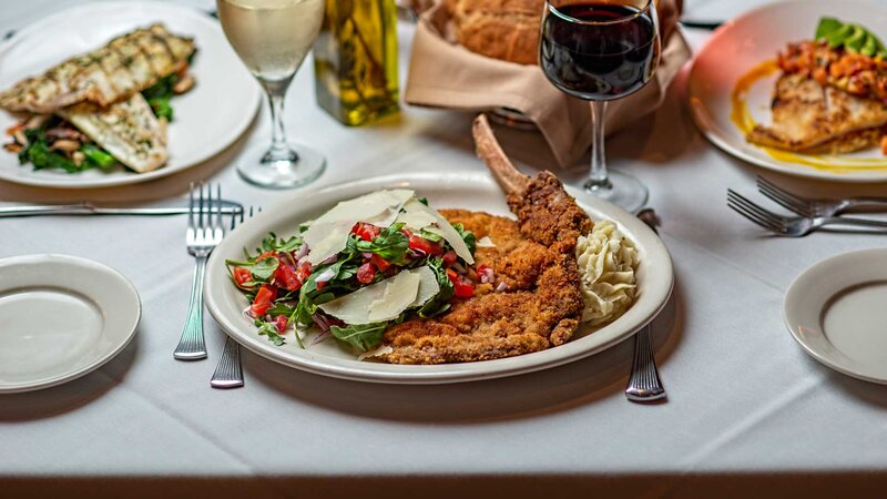 Fried veal cutlet entree